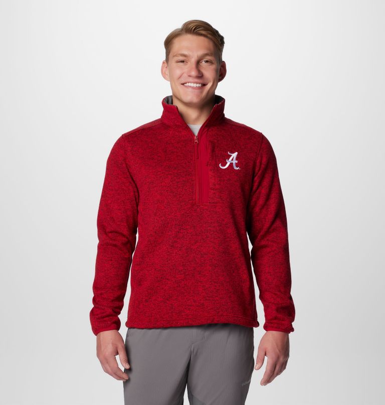 pánský fleecový svetr collegiate sweater weather s polovičními zipy - alabama