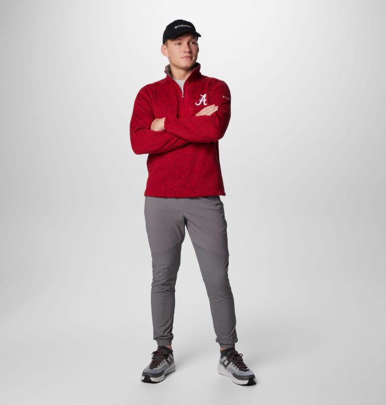 pánský fleecový svetr collegiate sweater weather s polovičními zipy - alabama