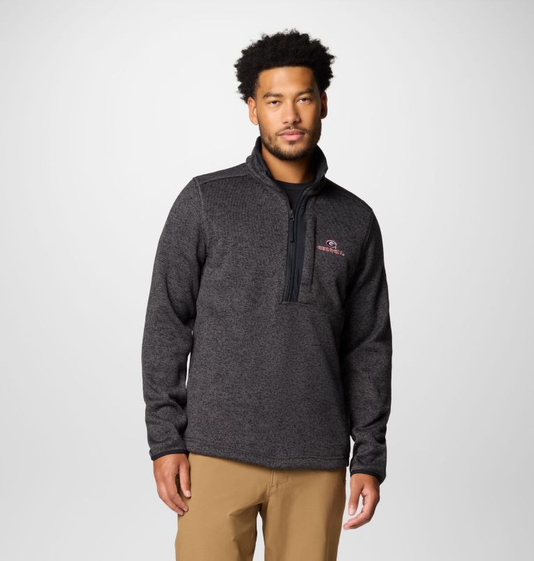 pánský fleecový svetr collegiate sweater weather s polovičními zipy - georgia