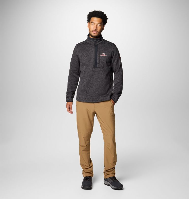 pánský fleecový svetr collegiate sweater weather s polovičními zipy - georgia