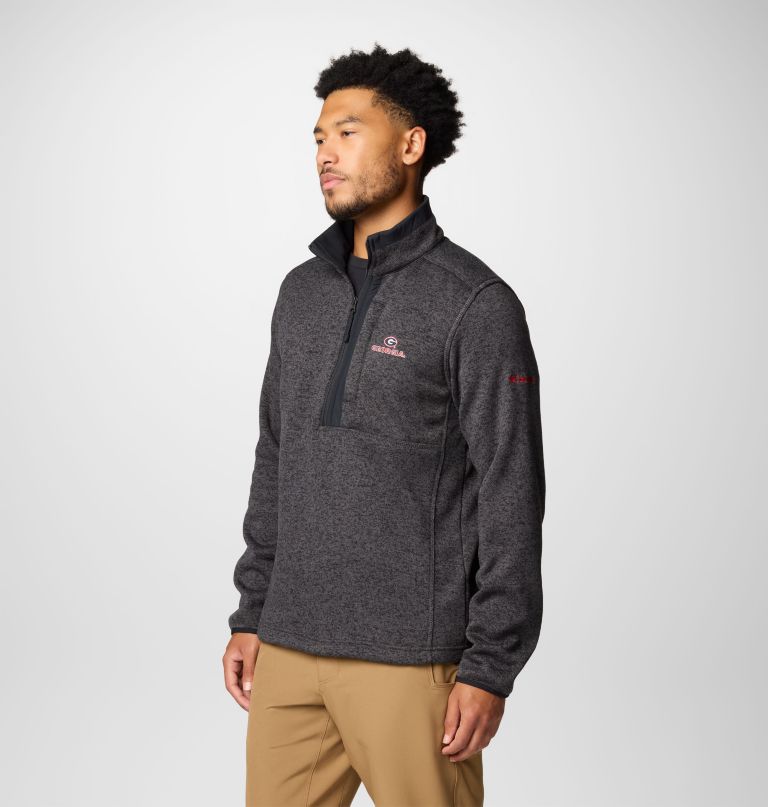 pánský fleecový svetr collegiate sweater weather s polovičními zipy - georgia