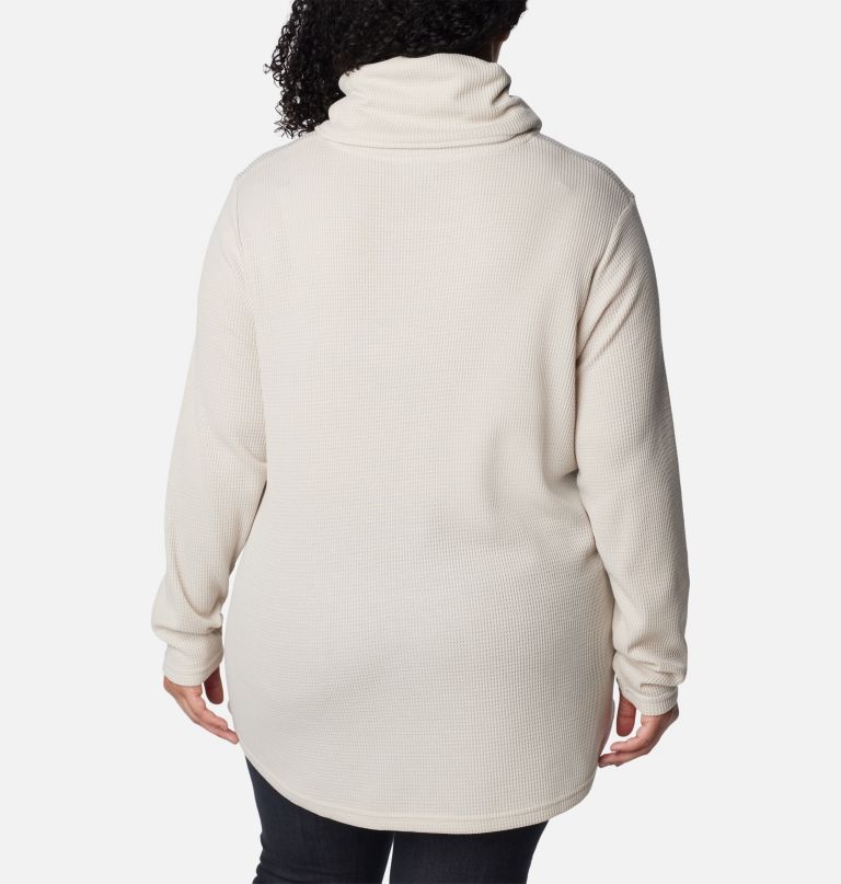dámský svetr s vaflovým výstřihem holly hideaway – plus size