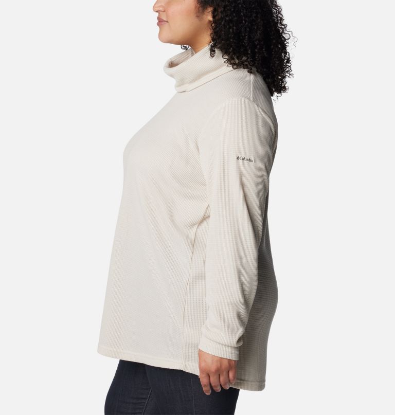 dámský svetr s vaflovým výstřihem holly hideaway – plus size