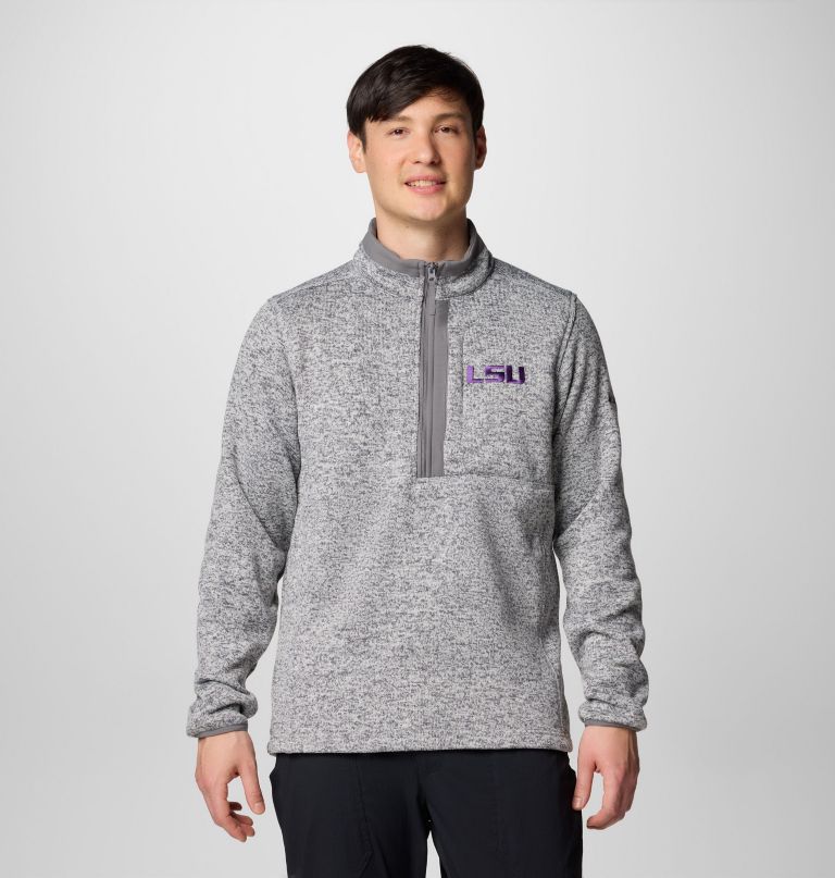 pánský fleecový svetr collegiate sweater weather s polovičními zipy - lsu