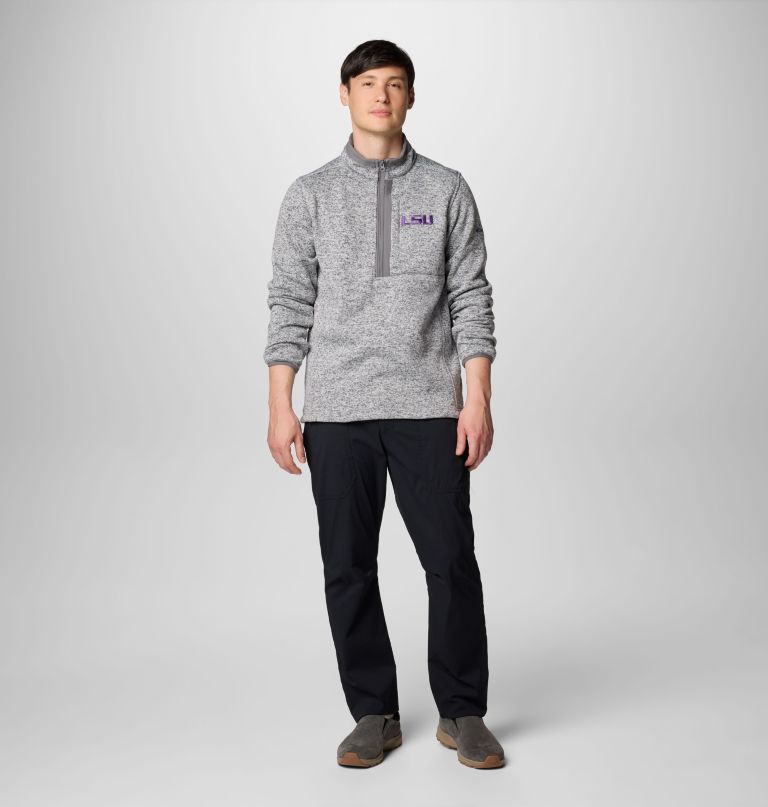 pánský fleecový svetr collegiate sweater weather s polovičními zipy - lsu