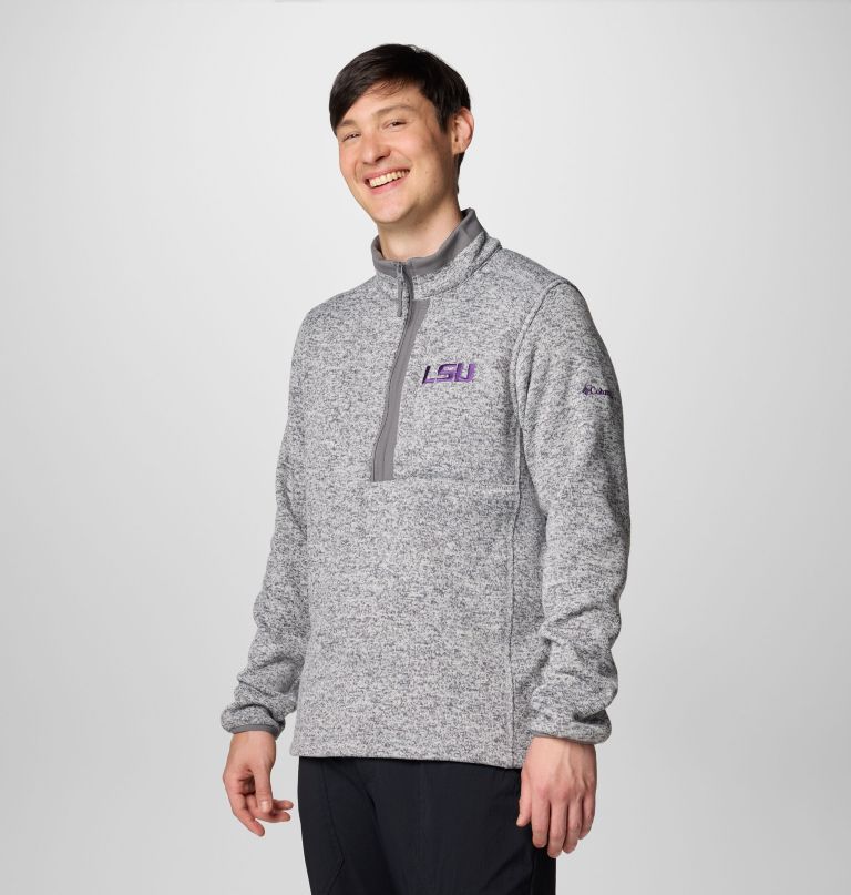 pánský fleecový svetr collegiate sweater weather s polovičními zipy - lsu