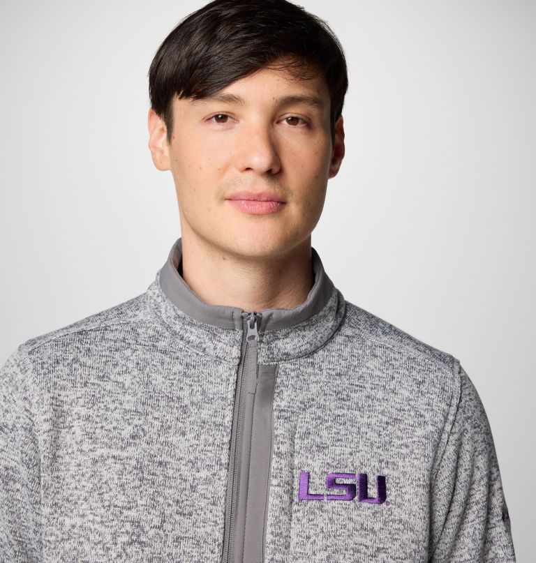 pánský fleecový svetr collegiate sweater weather s polovičními zipy - lsu
