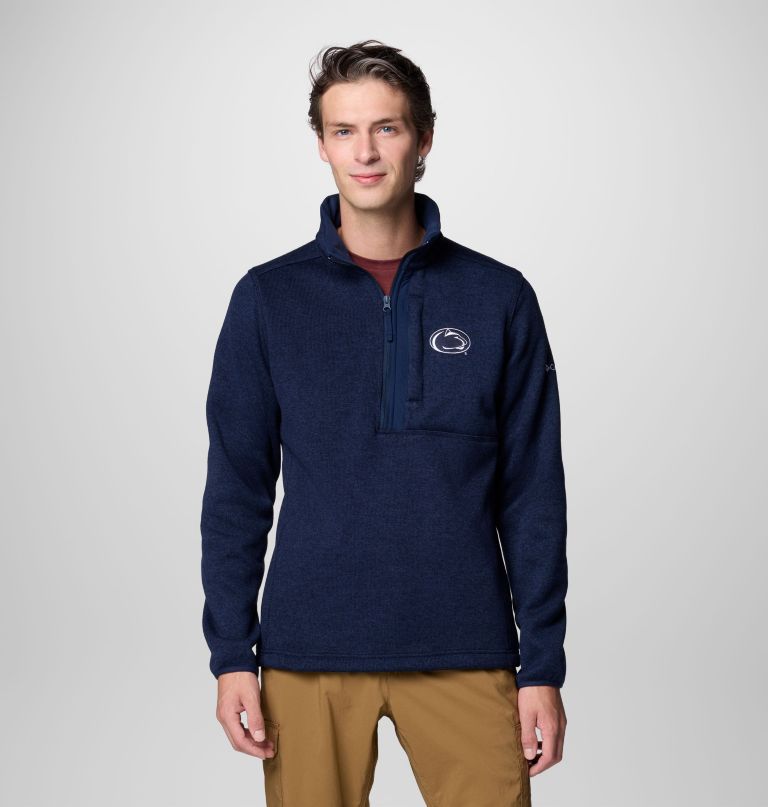 pánský fleecový svetr collegiate sweater weather s polovičními zipy - penn state