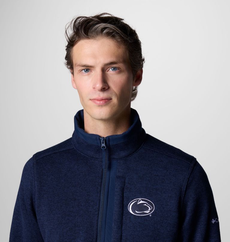 pánský fleecový svetr collegiate sweater weather s polovičními zipy - penn state