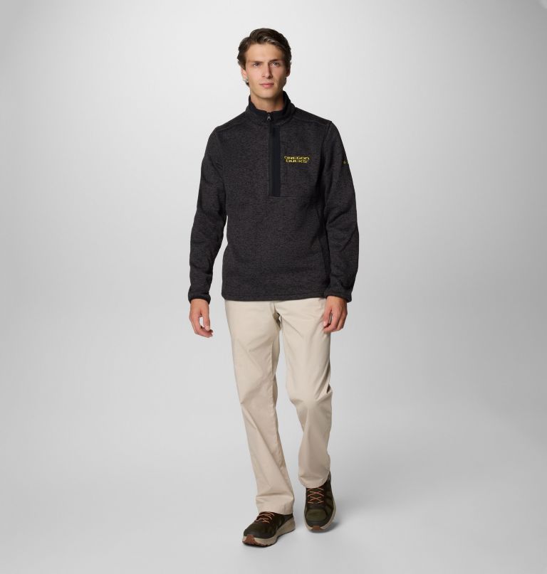 pánský fleecový svetr collegiate sweater weather s polovičními zipy - oregon